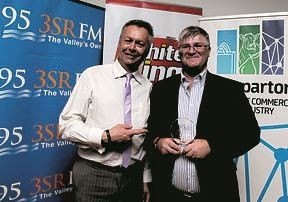 Pictured: Mat Innes-Irons (SSM Marketing Co-ordinator) pictured with the 2015 Best Marketing Campaign winner Stephen Schneider (Stephens Jewellers)